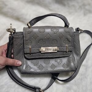 GUESS Embossed Crossbody Bag in Gray